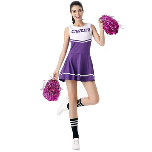 Costume de pom-pom girl violet Déguisements Lycée Musical Uniforme de pom-pom girl Sans pompon