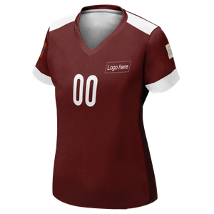 Maillot de football personnalisé de la Coupe du monde de flanelle du Qatar pour femmes avec photo