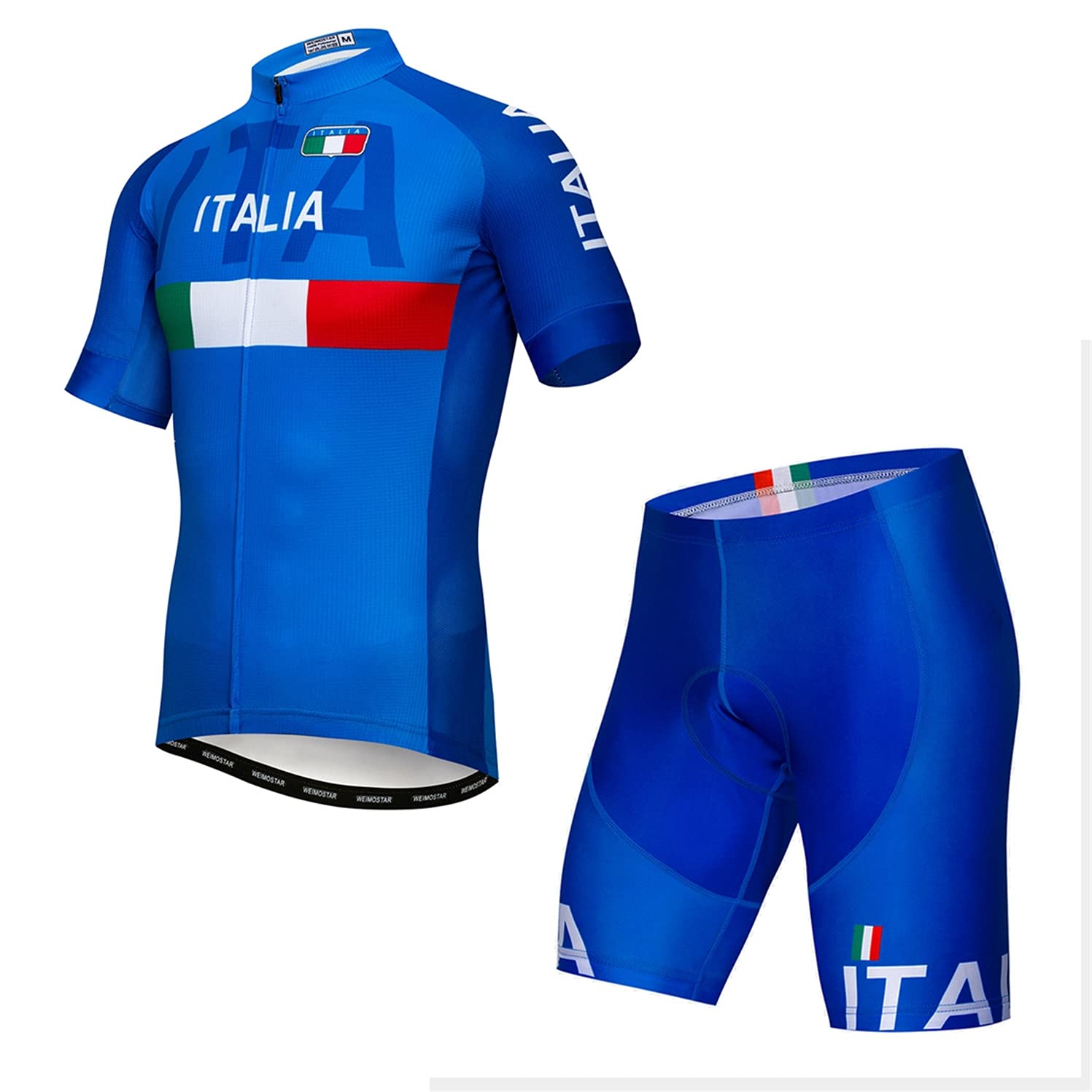 Cyclisme Jersey Shorts Ensemble Rembourré Hommes Vélo Top Costume