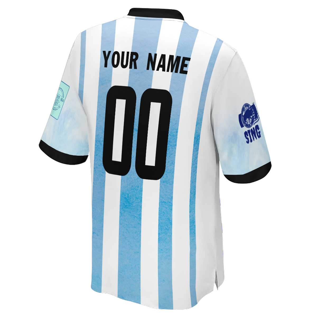 Maillot de football personnalisé de la Coupe du monde d'Argentine professionnelle pour hommes avec nom