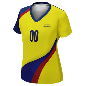 Maillot de football personnalisé authentique de la Coupe du monde de l'Équateur pour femmes avec photo