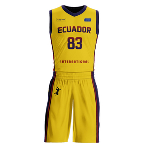 Costumes de basket-ball personnalisés de l'équipe d'Équateur